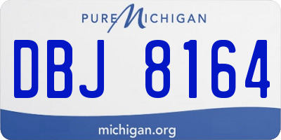 MI license plate DBJ8164