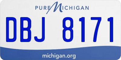 MI license plate DBJ8171