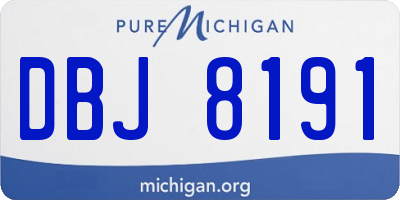 MI license plate DBJ8191