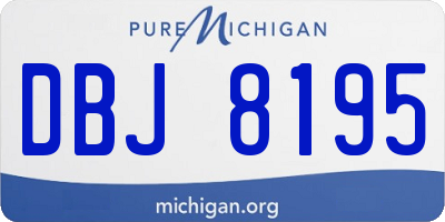 MI license plate DBJ8195