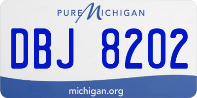 MI license plate DBJ8202