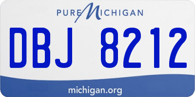 MI license plate DBJ8212