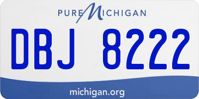 MI license plate DBJ8222