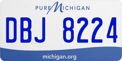 MI license plate DBJ8224