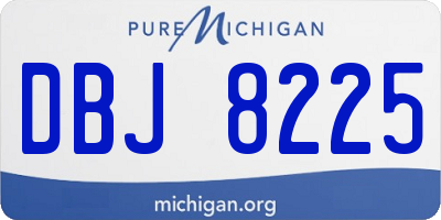 MI license plate DBJ8225