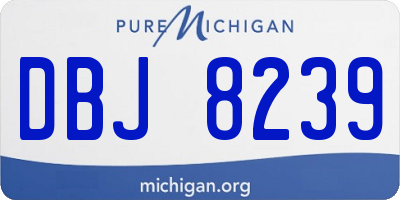 MI license plate DBJ8239