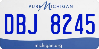MI license plate DBJ8245