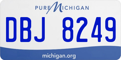 MI license plate DBJ8249