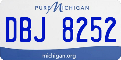 MI license plate DBJ8252