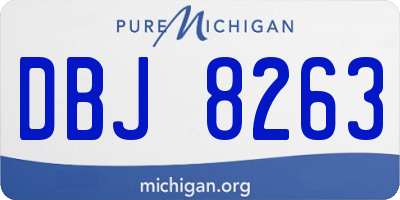 MI license plate DBJ8263