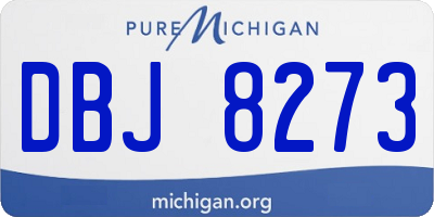 MI license plate DBJ8273