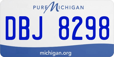MI license plate DBJ8298