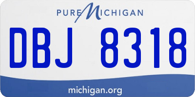 MI license plate DBJ8318