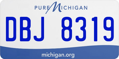 MI license plate DBJ8319
