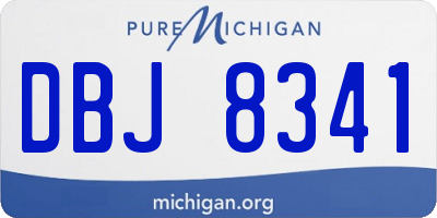 MI license plate DBJ8341