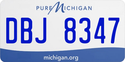 MI license plate DBJ8347