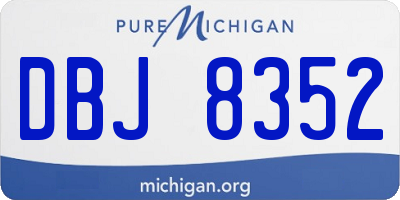 MI license plate DBJ8352