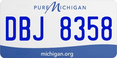MI license plate DBJ8358