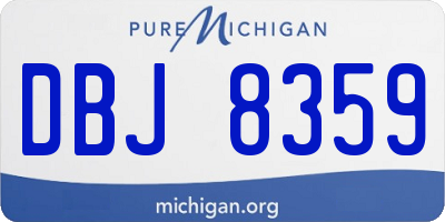 MI license plate DBJ8359