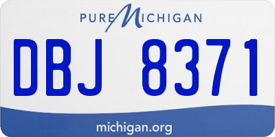 MI license plate DBJ8371