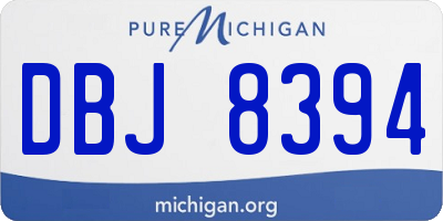 MI license plate DBJ8394