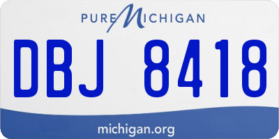 MI license plate DBJ8418