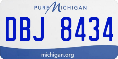MI license plate DBJ8434