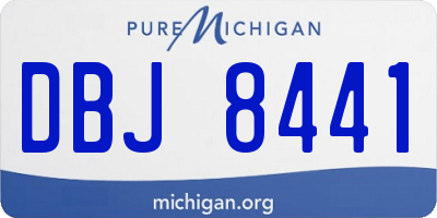 MI license plate DBJ8441