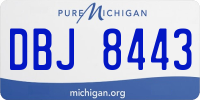 MI license plate DBJ8443
