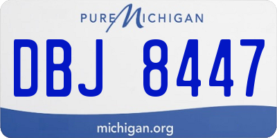 MI license plate DBJ8447