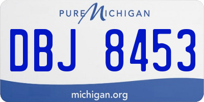 MI license plate DBJ8453