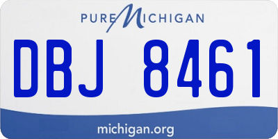 MI license plate DBJ8461