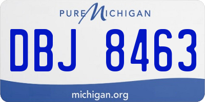 MI license plate DBJ8463