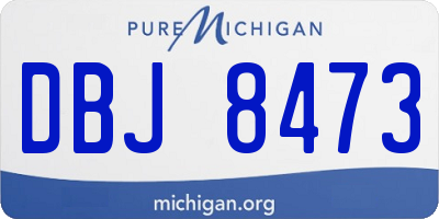 MI license plate DBJ8473