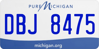 MI license plate DBJ8475