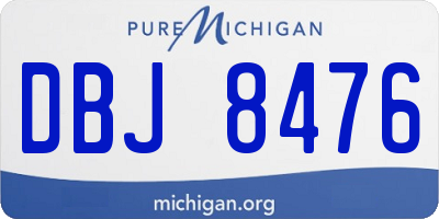 MI license plate DBJ8476