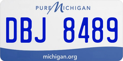 MI license plate DBJ8489