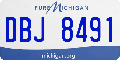 MI license plate DBJ8491
