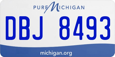 MI license plate DBJ8493
