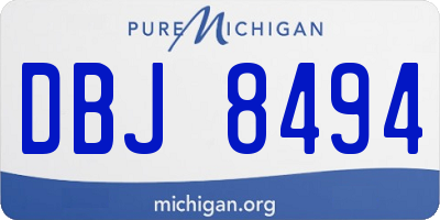 MI license plate DBJ8494