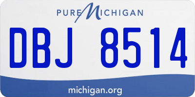 MI license plate DBJ8514