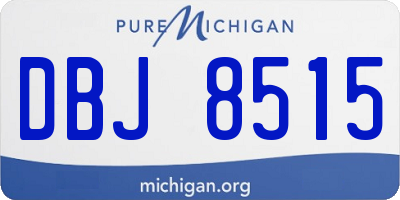 MI license plate DBJ8515
