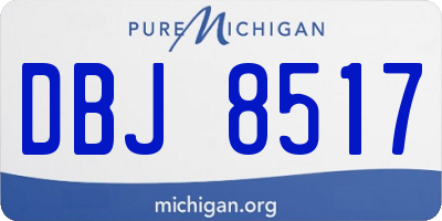MI license plate DBJ8517