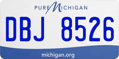 MI license plate DBJ8526