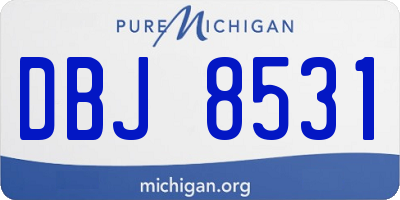 MI license plate DBJ8531