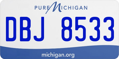 MI license plate DBJ8533