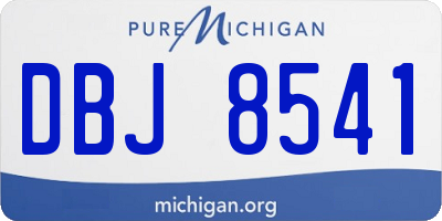 MI license plate DBJ8541