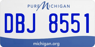 MI license plate DBJ8551