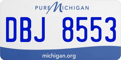 MI license plate DBJ8553