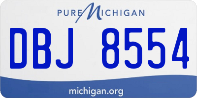 MI license plate DBJ8554